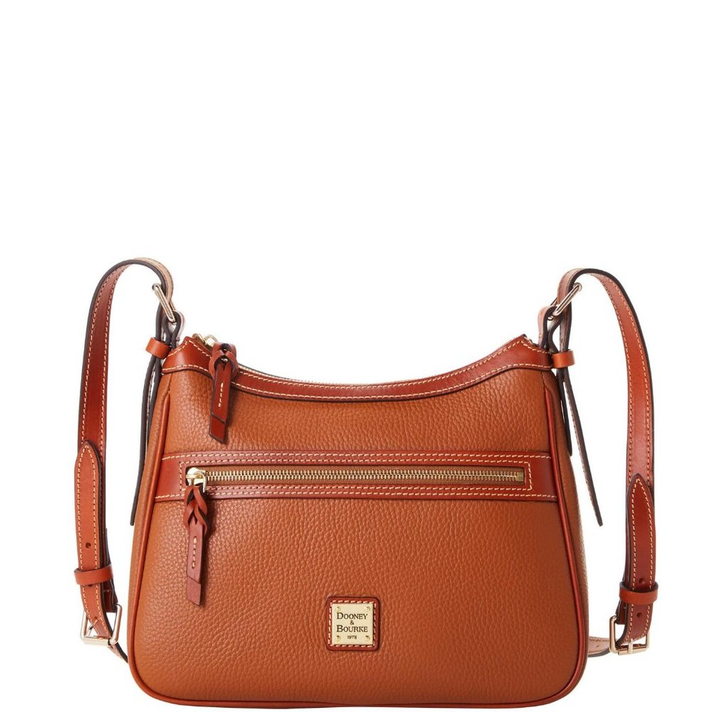 NWT-Dooney&Bourke Pebble Leather Crossbody-Caramel - Picture 7 of 11